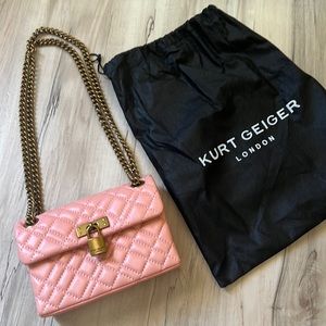 Kurt Geiger London Mini Brixton pad lock quilted shoulder bag